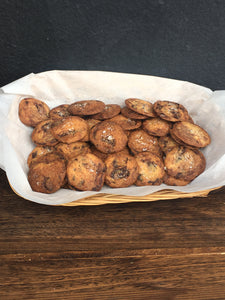 Chocolate chip cookies with sea salt flakes