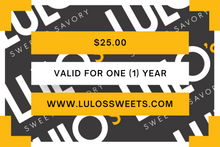 Load image into Gallery viewer, Lulo&#39;s Sweet &amp; Savory Gift Card
